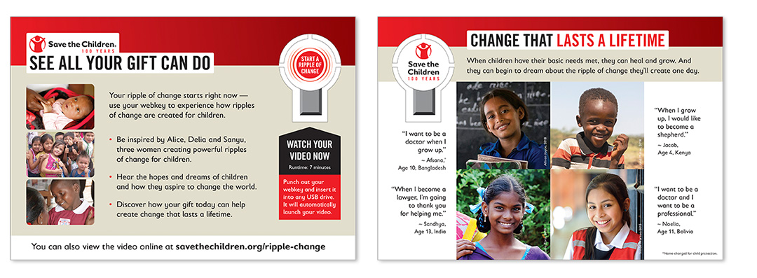 Save the Children Country brochure and Write to Your Child Insert